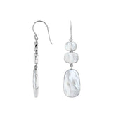 AE-1138-MOP Sterling Silver Earring With Mother Of Pearl Jewelry Bali Designs Inc